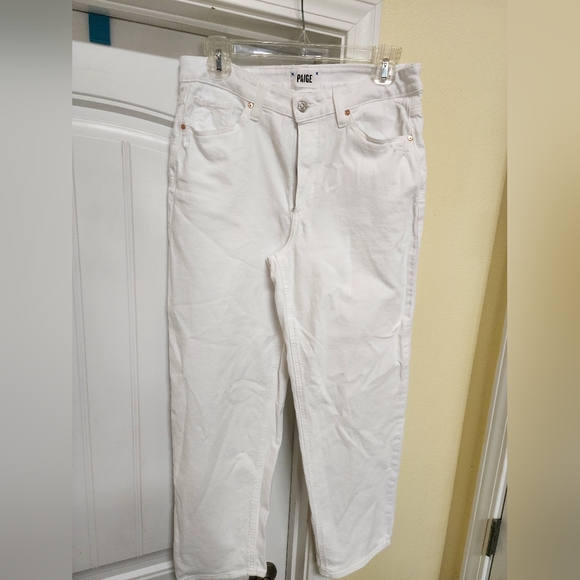 Denim - PAIGE Sarah Straight Ankle Jeans White Size 30